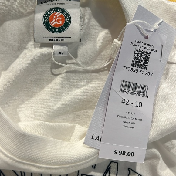 LACOSTE X Roland-Garros Edition Relaxed Fit Cotton T-Shirt - Picture 8 of 10